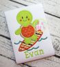 Surfing Turtle Applique | Machine Embroidery Designs by JuJu
