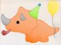 Birthday Triceratops Sketch | Machine Embroidery Designs by JuJu