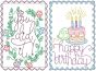 Celebration Greeting Cards Set 3 | Machine Embroidery Designs by JuJu