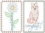 Congratulation Greeting Cards | Machine Embroidery Designs by JuJu