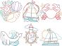 Ocean Views Machine Embroidery Designs by JuJu