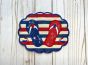 ITH Patriotic Flip Flops Mug Rug | Machine Embroidery Designs by JuJu