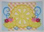 ITH Fresh Lemons Scallop Mug Rug | Machine Embroidery Designs by JuJu