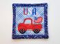 ITH Patriotic Truck Pot Holder | Machine Embroidery Designs by JuJu