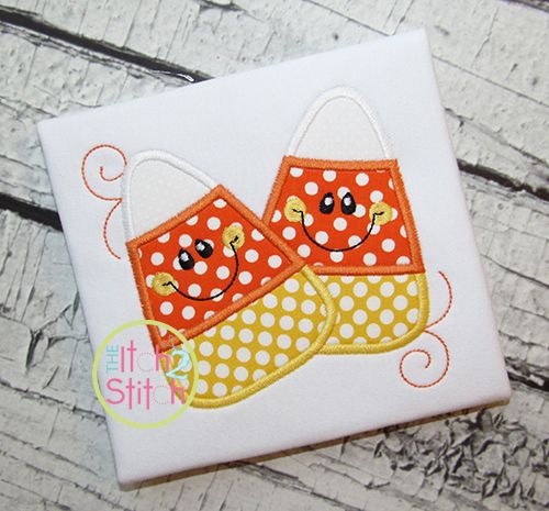 Happy Candy Corn Applique | Machine Embroidery Designs by JuJu