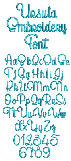 Ursula Embroidery Font Machine Embroidery Designs By Juju