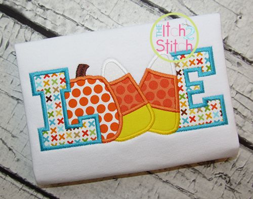Fall Love Applique | Machine Embroidery Designs by JuJu