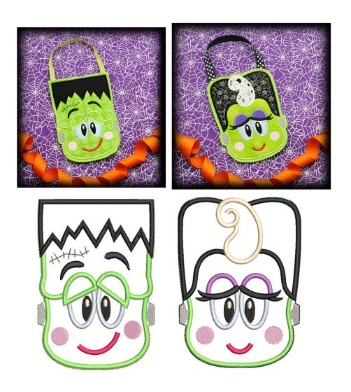 Halloween Treat Bags 1 | Machine Embroidery Designs by JuJu
