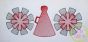 Cheer Trio Sketch Embroidery | Machine Embroidery Designs by JuJu