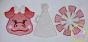 Hog Cheer Trio Sketch Embroidery | Machine Embroidery Designs by JuJu