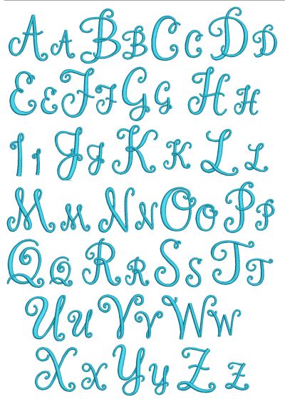Janda Stylish Monogram Embroidery Font Machine Embroidery Designs by JuJu