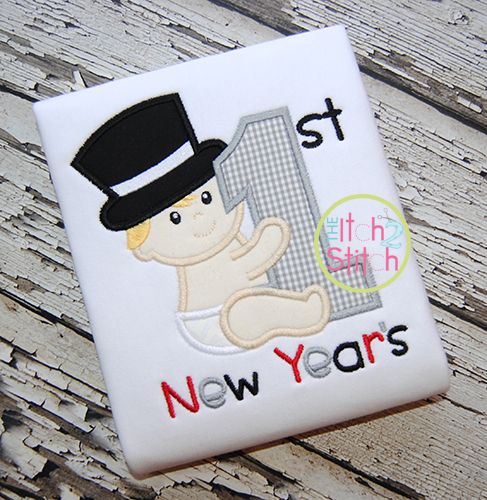 First New Year's Applique | Machine Embroidery Designs by JuJu