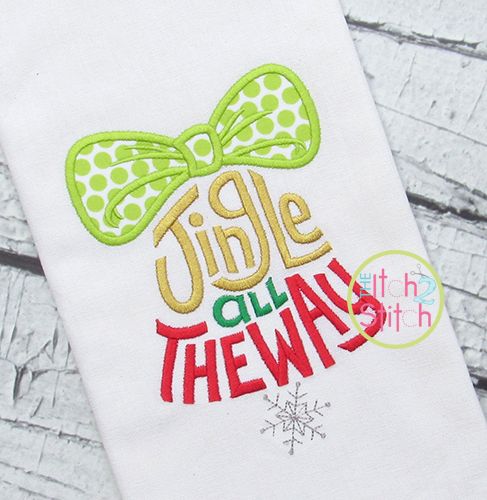 Jingle All the Way Bell Embroidery | Machine Embroidery Designs by JuJu