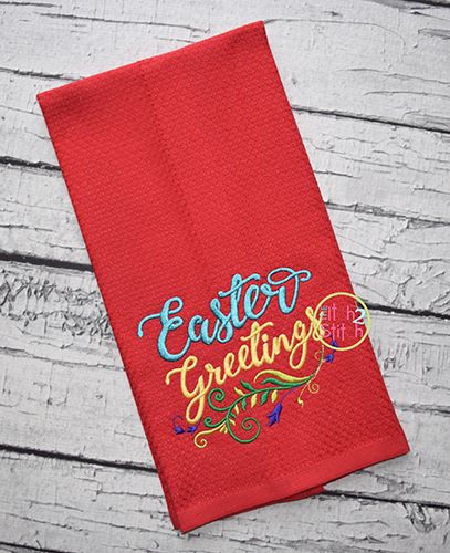 Itch 2 Stitch Easter Greetings Digital Embroidery Machine Designs by JuJu
