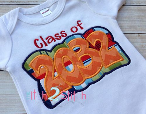 Class of 2032 Double Applique | Machine Embroidery Designs by JuJu