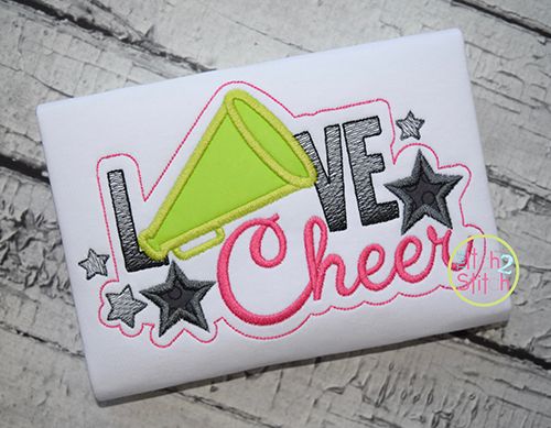 Love Cheer Applique | Machine Embroidery Designs by JuJu