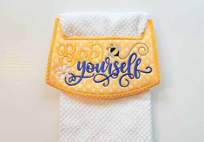 ITH Busy Bees Bee Yourself Wrap Around Towel Topper | Machine Embroidery Designs by JuJu