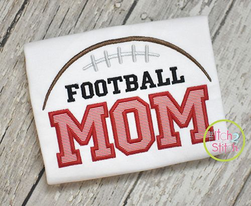 Football Mom Applique | Machine Embroidery Designs by JuJu