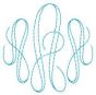 Embroidery Bean Stitch Circular Script Monogram Machine Embroidery Designs by JuJu