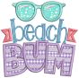 Kid Beach Word Art | Machine Embroidery Designs by JuJu