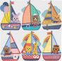 Sailing Animals Applique Digital Embroidery Designs by JuJu