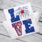 Fireworks LOVE Applique Design | Machine Embroidery Designs by JuJu