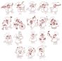 Bon Appetit French Chef  Redwork Machine Embroidery Designs by JuJu