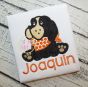 Sitting Hound Dog Mascot Applique