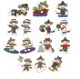 Summertime Sock Monkeys Filled Machine Embroidery Designs by JuJu