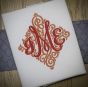 Adorn Trio Ornamental Monogram Machine Embroidery Designs by JuJu