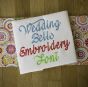 Wedding Bells Embroidery Font Machine Embroidery Designs by JuJu