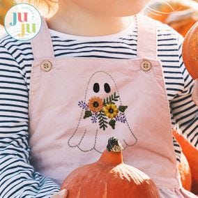 Heirloom Garden Ghost Embroidery Design | Machine Embroidery Designs by JuJu