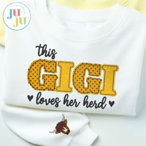                                 Gigi Loves Her Herd Embroidery Design | Machine Embroidery Designs by JuJu
                            