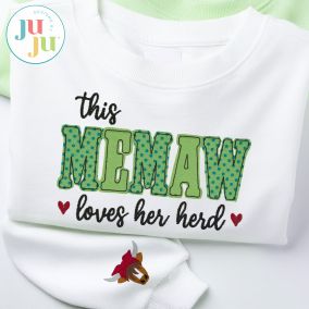                                 Memaw Loves Her Herd Embroidery Design | Machine Embroidery Designs by JuJu
                            