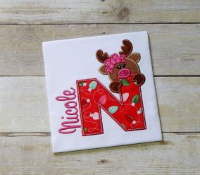 Girl Reindeer Alphabet