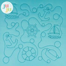 Nautical Quilting Backdrops Design | Machine Embroidery Designs by JuJu