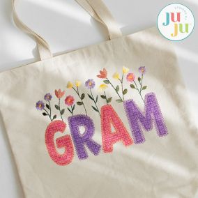 Gram Heirloom Garden Applique Embroidery Design | Machine Embroidery Designs by JuJu