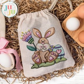 Sweet Easter Bunny 4 Embroidery Design | Machine Embroidery Designs by JuJu