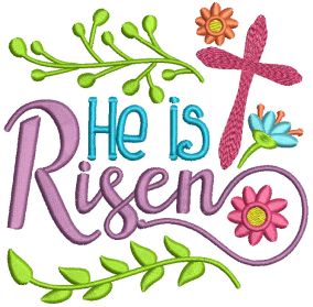 Easter Word Art Set 2 Machine Embroidery Designs by JuJu
