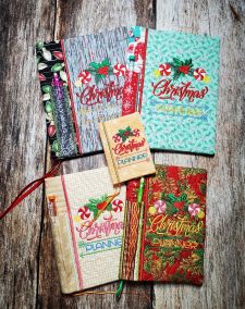 Christmas Planners Christmas Notebook Covers | Machine Embroidery Designs by JuJu