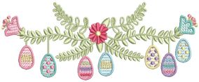 Easter Laurels Set 1 Machine Embroidery Designs by JuJu