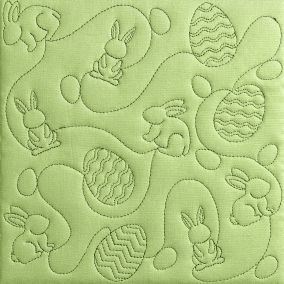 Bunny Eggs Quilting Backdrops Design | Machine Embroidery Designs by JuJu