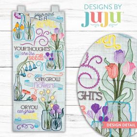 In The Hoop Mind Garden Wall Hanging Project | Machine Embroidery Designs by JuJu