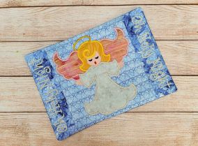 ITH Christmas Angel Mug Rug | Machine Embroidery Designs by JuJu