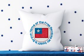 Home Of The Free Daddy Applique | Machine Embroidery Designs by JuJu