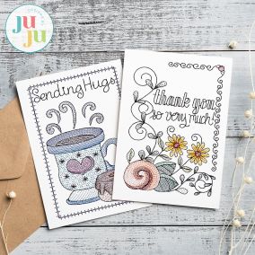 All Occasions Greeting Cards Embroidery Set 7 | Machine Embroidery Designs by JuJu
