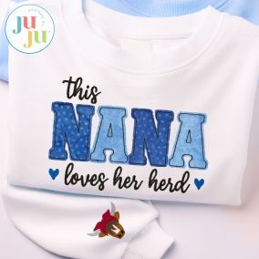                                 Nana Loves Her Herd Embroidery Design | Machine Embroidery Designs by JuJu
                            
