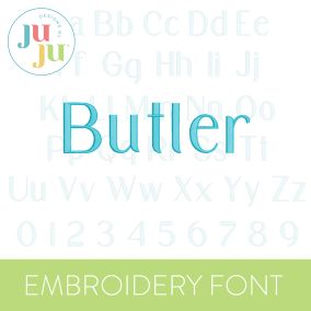 Butler Embroidery Font | Machine Embroidery Designs by JuJu