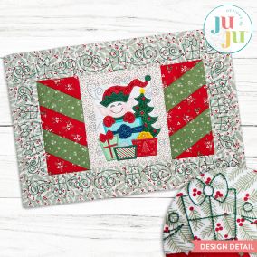 In The Hoop Modular Elf Placemat Project | Machine Embroidery Designs by JuJu