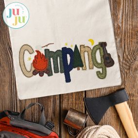 Camping Embellishment Kit Embroidery Set | Machine Embroidery Designs by JuJu